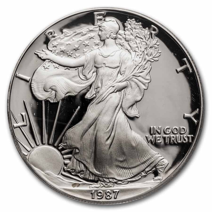 1987-S Proof American Silver Eagle PR-70 PCGS