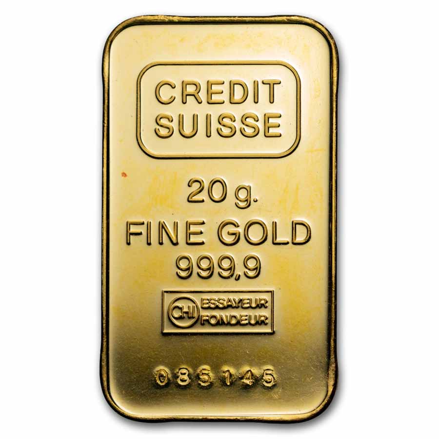 20 gram Gold Bar - Credit Suisse (No Assay)