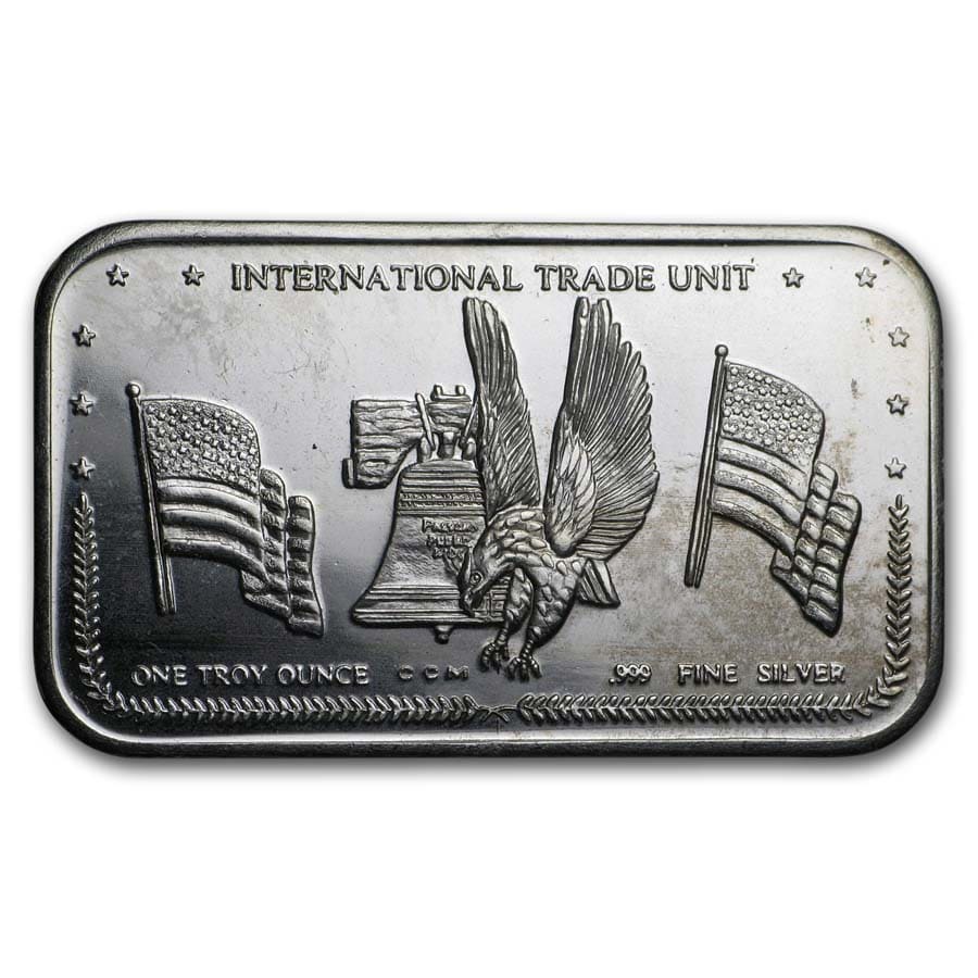1 oz Silver Art Bar - California Crown Mint (Random Motif)