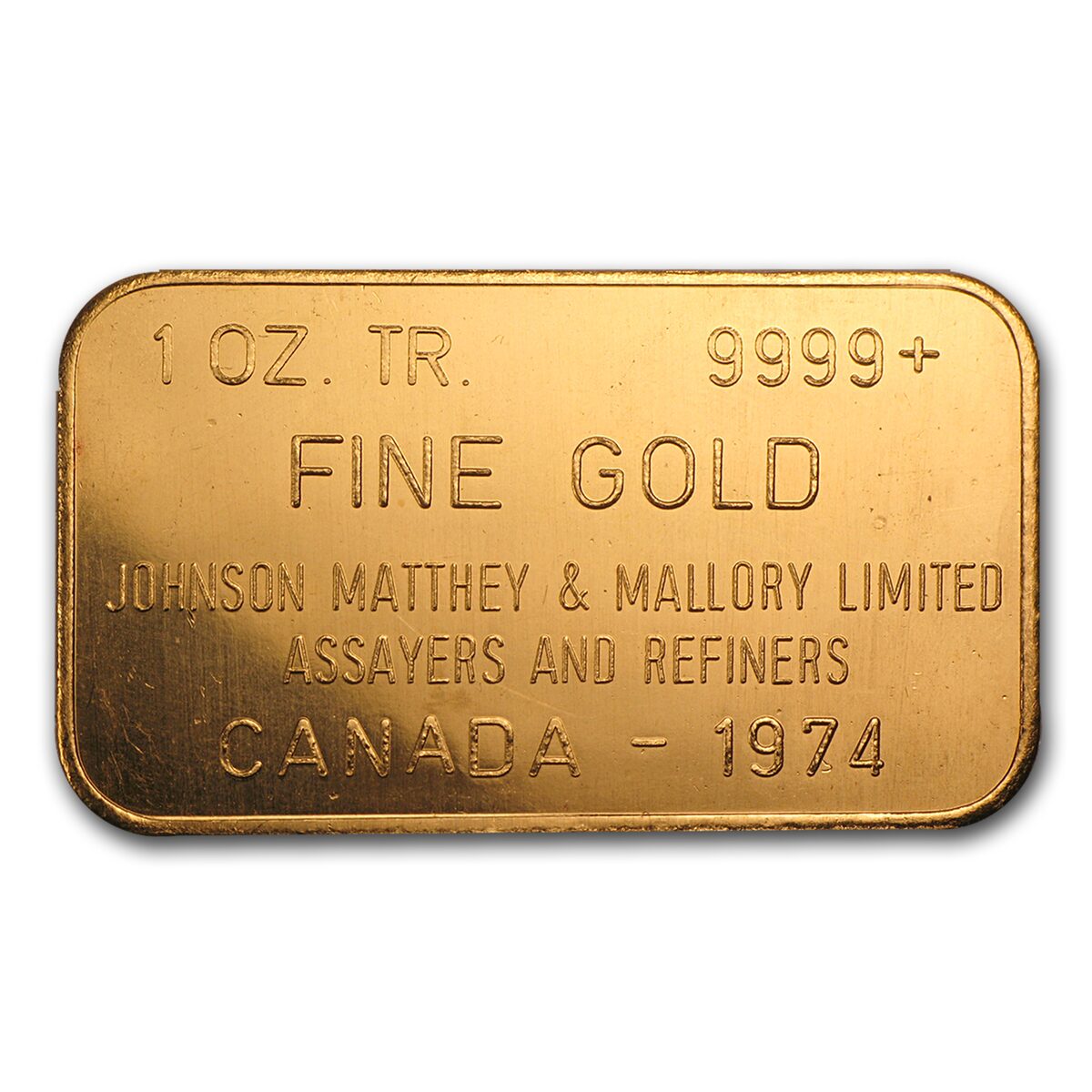 1 oz Gold Bar - Johnson Matthey & Mallory (1974)