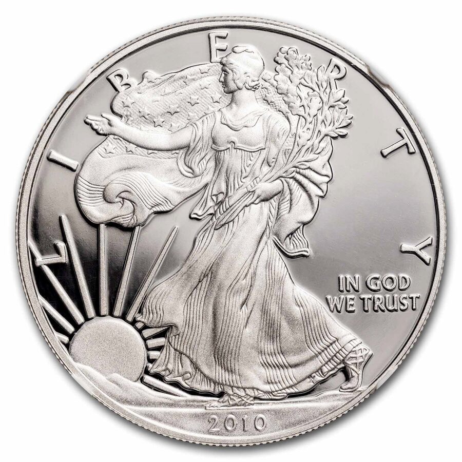 2010-W Proof American Silver Eagle PF-70 NGC (ER, Black Label)
