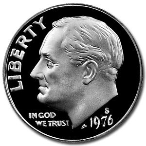 1976-S Roosevelt Dime Gem Proof