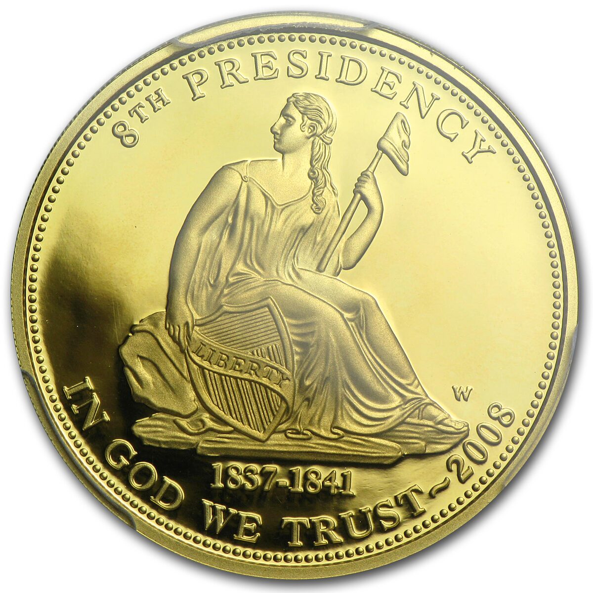 2008-W 1/2 oz Proof Gold Van Buren's Liberty PR-70 PCGS