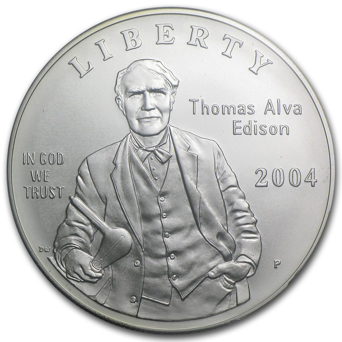 2004-P Thomas Edison $1 Silver Commem MS-70 PCGS