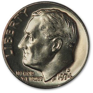 1974-D Roosevelt Dime BU