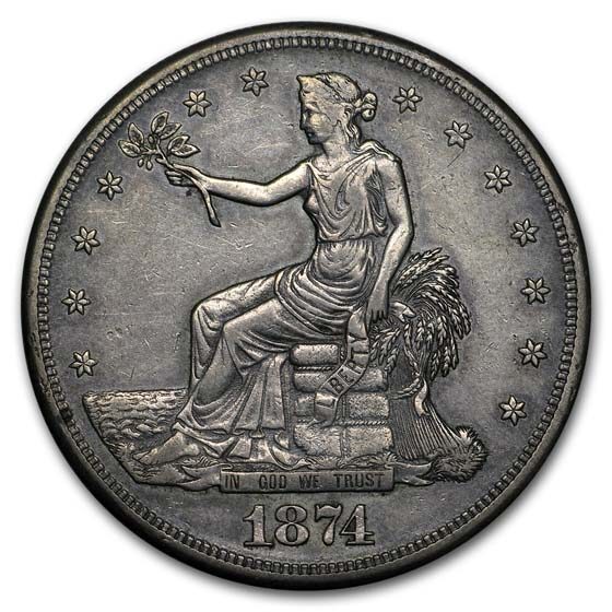 1874-S Trade Dollar XF