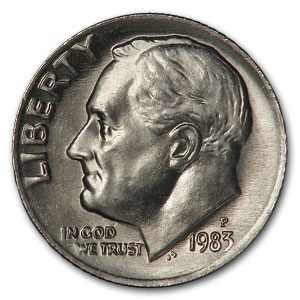 1983-P Roosevelt Dime BU