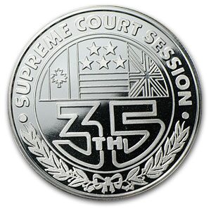 1 oz Silver Round - Johnson Matthey (35th Supreme Court Session)