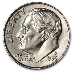 1995-P Roosevelt Dime BU