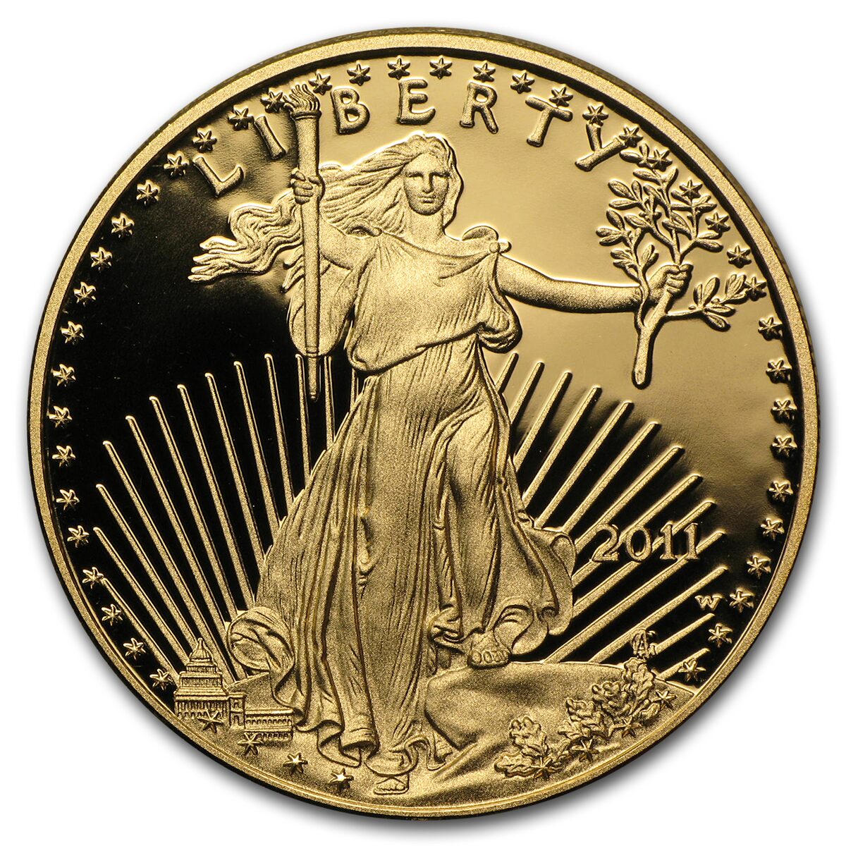 2011-W 1 oz Proof American Gold Eagle (w/Box & COA)