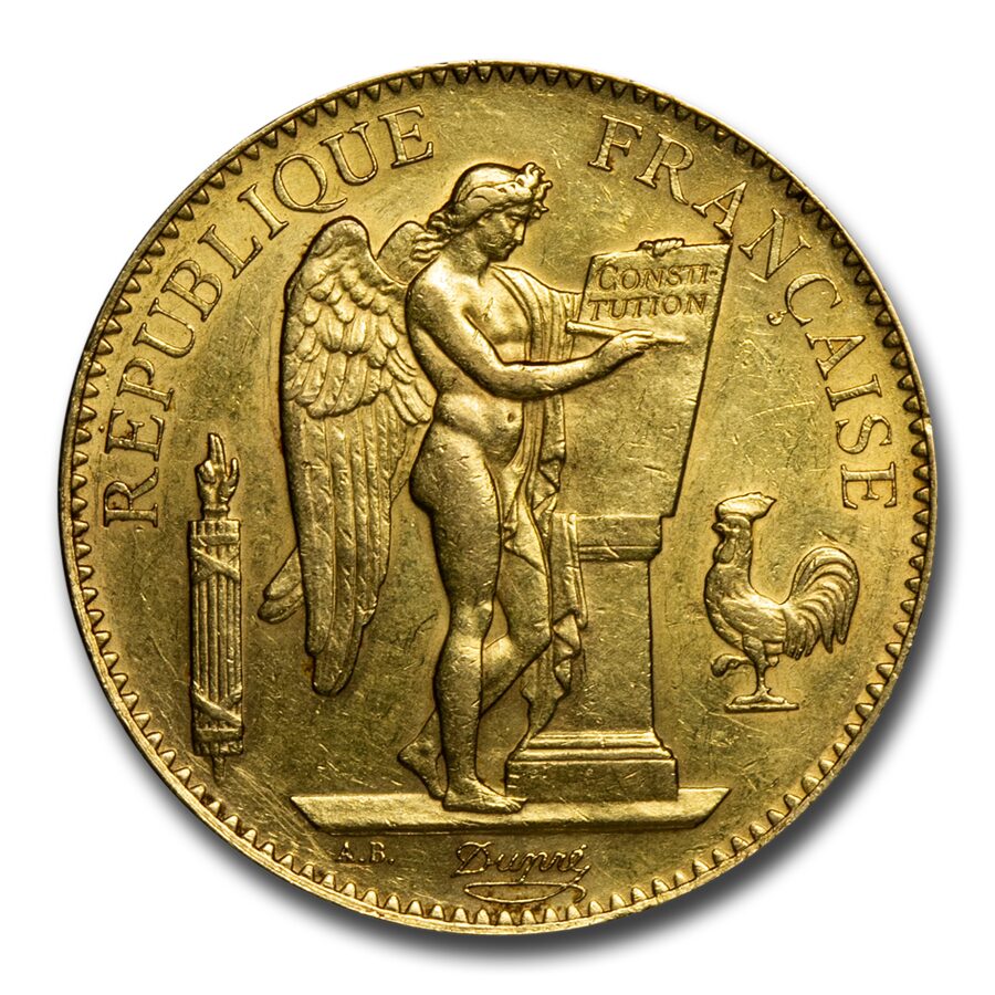 1878-1914 France Gold 100 Francs Lucky Angel AU