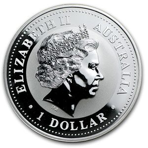 1999 AUS 1 oz Ag Kookaburra BU (50 Franc Letzebuerg Dual Privy)