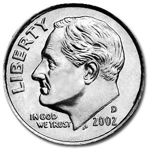 2002-D Roosevelt Dime BU