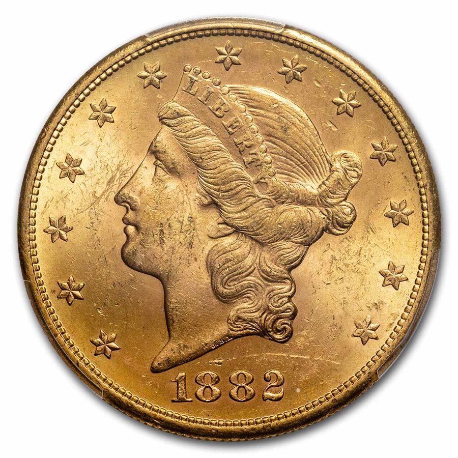 1882-S $20 Liberty Gold Double Eagle MS-62 PCGS