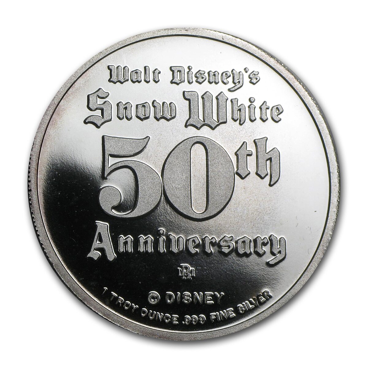 1 oz Silver - Disney's Snow White 50th Anniv (Dopey, w/Box & COA)