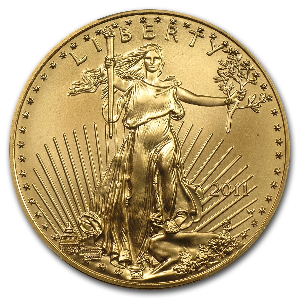 2011-W 1 oz Burnished Gold Eagle MS-69 PCGS