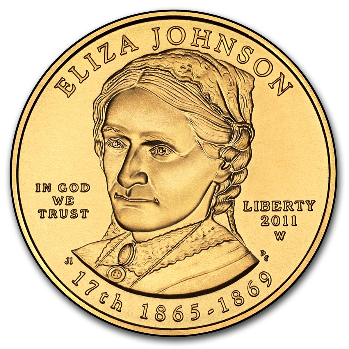 2011-W 1/2 oz Gold Eliza Johnson BU (w/Box & COA)