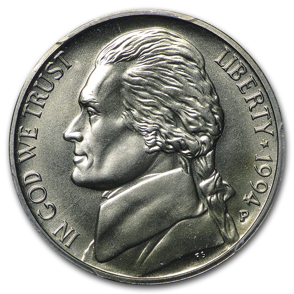 1994-P Jefferson Nickel Matte Finish SP-69 PCGS (Full Steps)