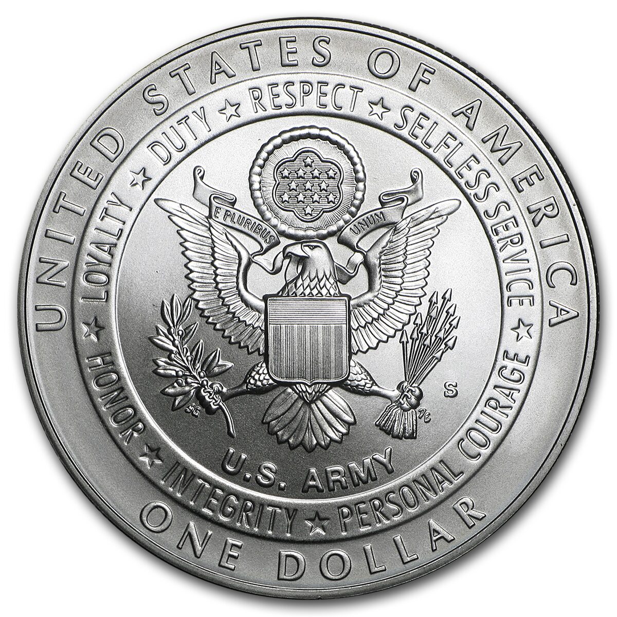 2011-S United States Army $1 Silver Commem BU (w/Box & COA)