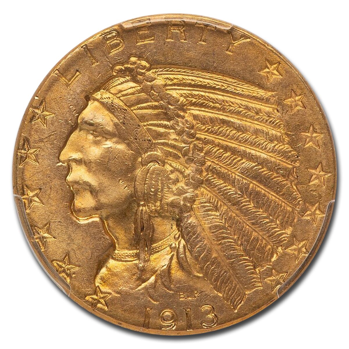 1913 $5 Indian Gold Half Eagle MS-64 PCGS