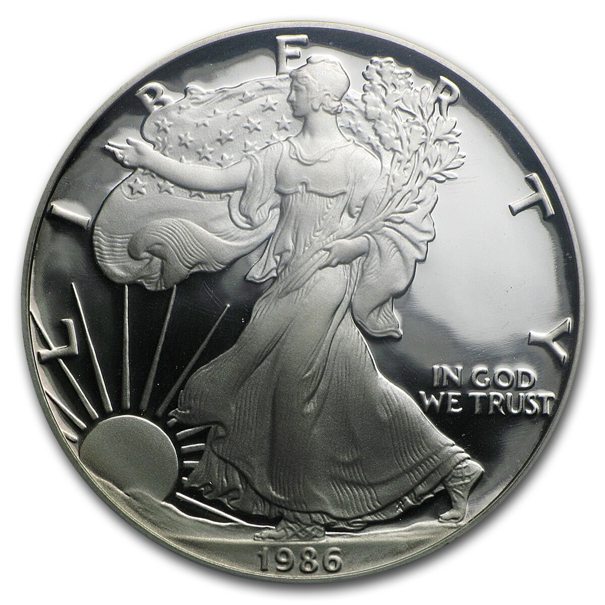 1986-S Proof American Silver Eagle PR-70 PCGS