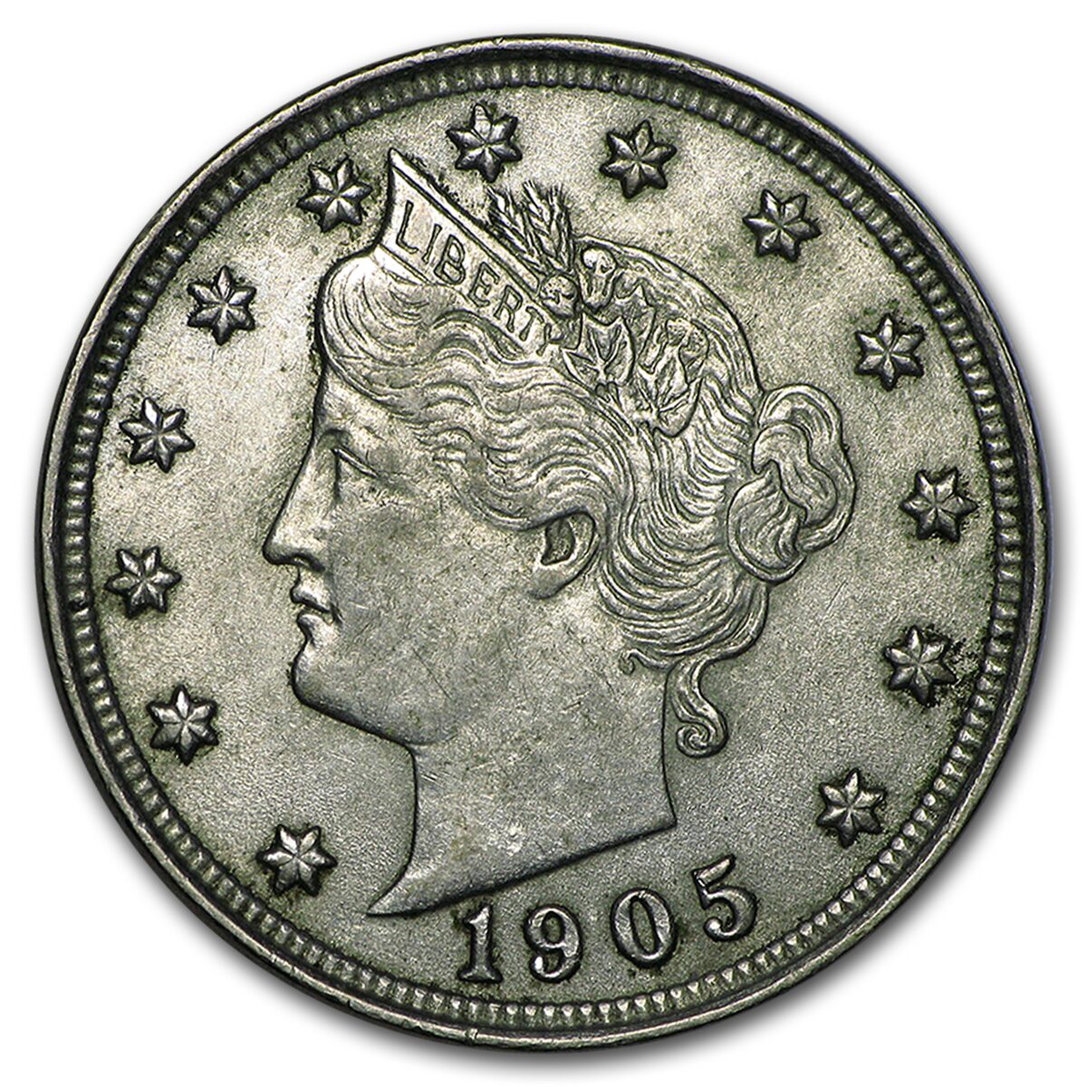 1905 Liberty Head V Nickel AU