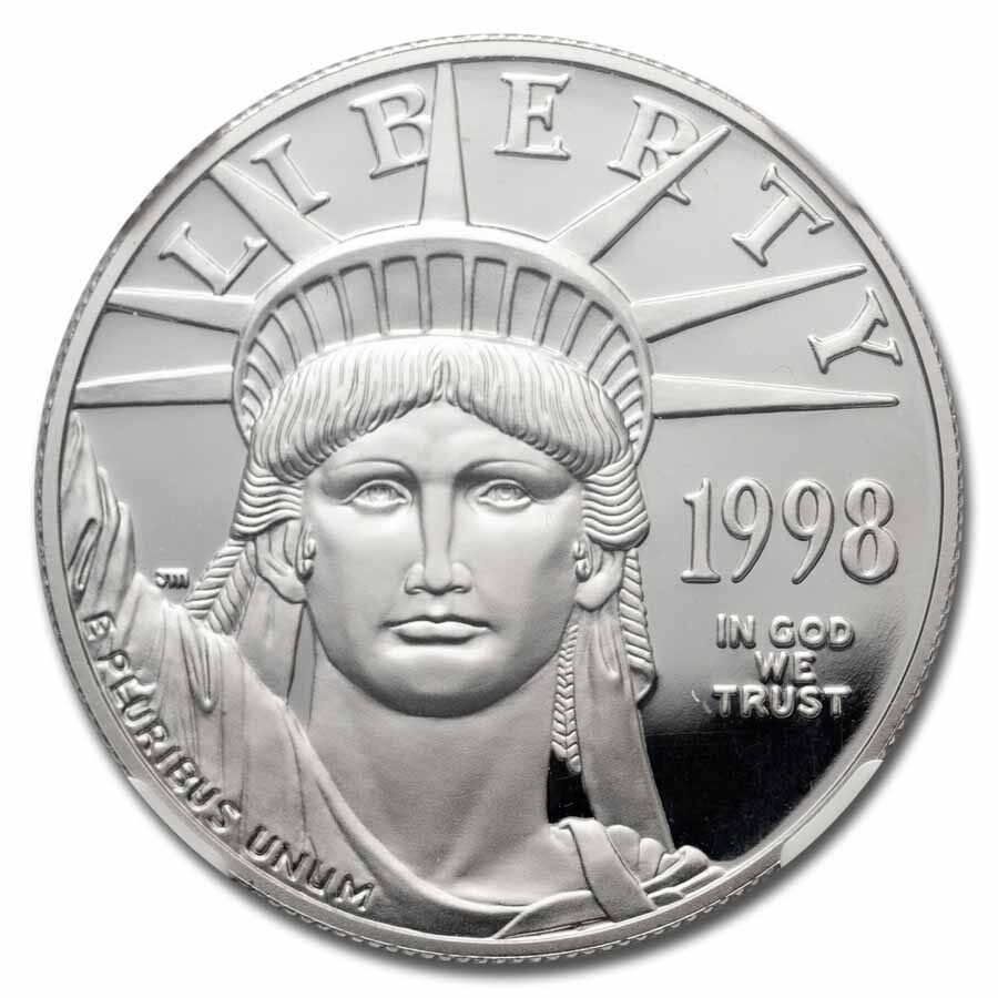 1998-W 1 oz Proof American Platinum Eagle PF-70 UCAM NGC