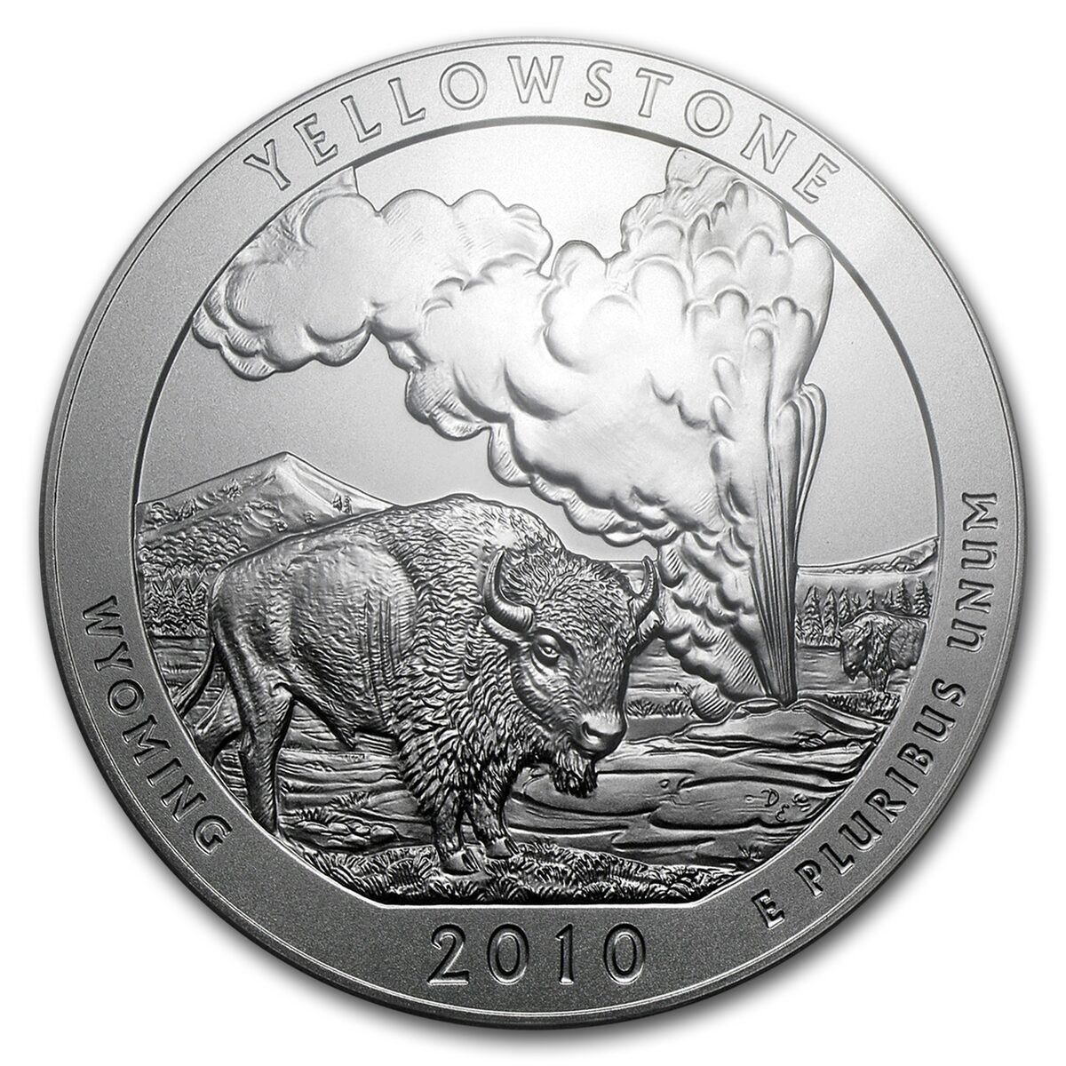 2010-P 5 oz Silver ATB Yellowstone SP-70 PCGS (FirstStrike®)