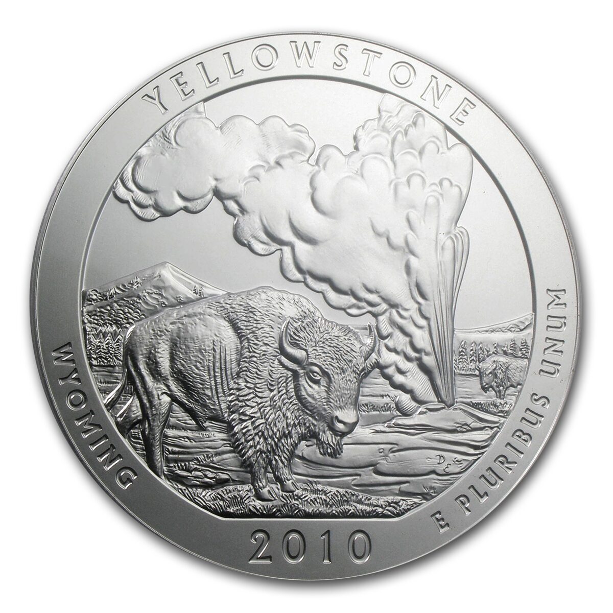 2010-P 5 oz Silver ATB Yellowstone SP-69 PCGS (FirstStrike®)