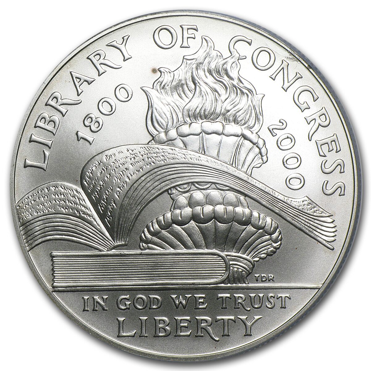 2000-P Library of Congress $1 Silver Commem MS-70 PCGS