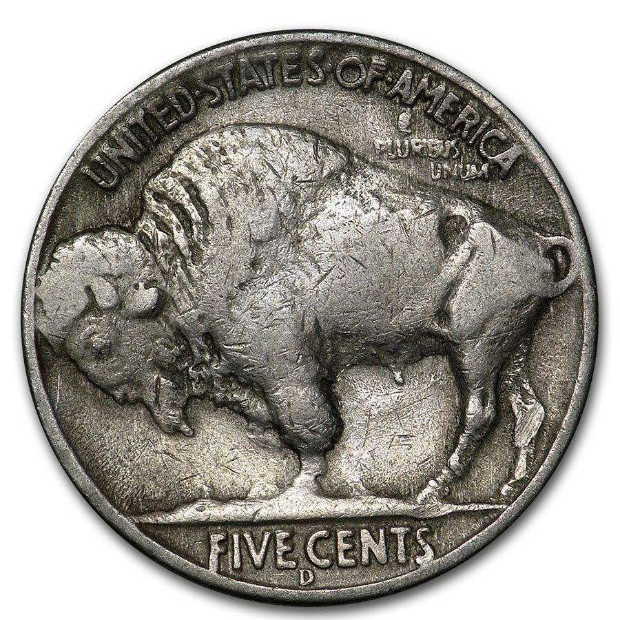 1937-D 3 Legged Buffalo Nickel VF
