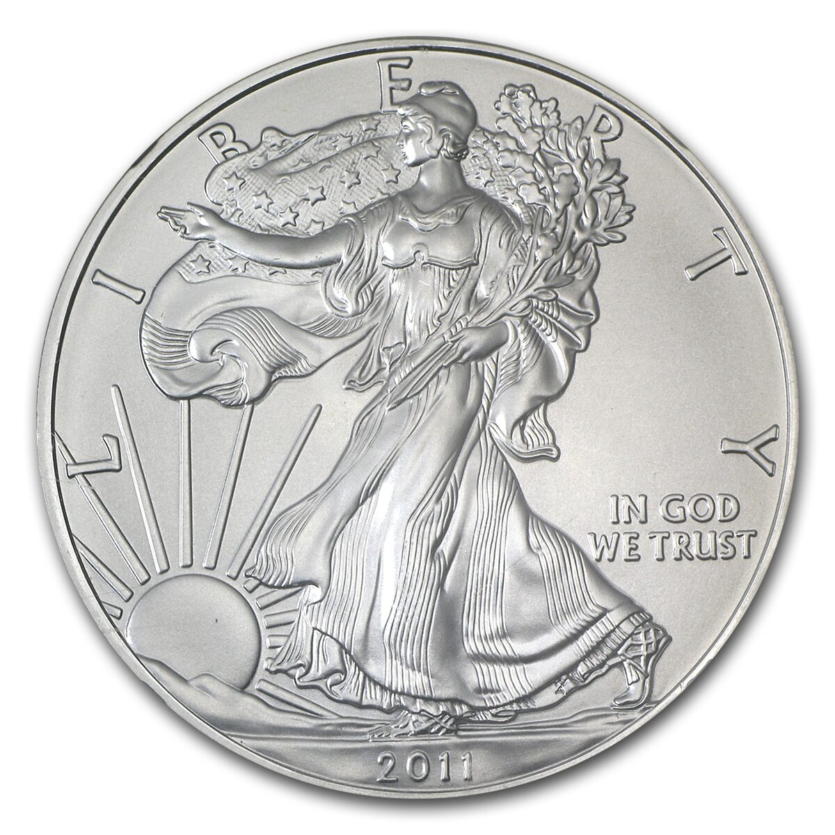 2011 Silver Eagle MS-70 NGC (ER, 25th Anniv Red Label)