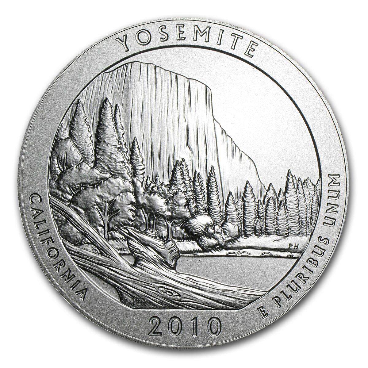 2010-P 5 oz Silver ATB Yosemite (w/Box & COA)