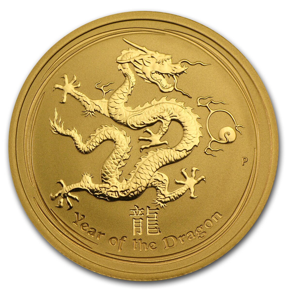 2012 Australia 1/2 oz Gold Lunar Dragon BU (Series II)