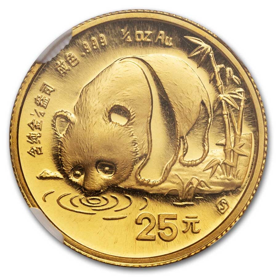 1987-S China 1/4 oz Gold Panda MS-68 NGC