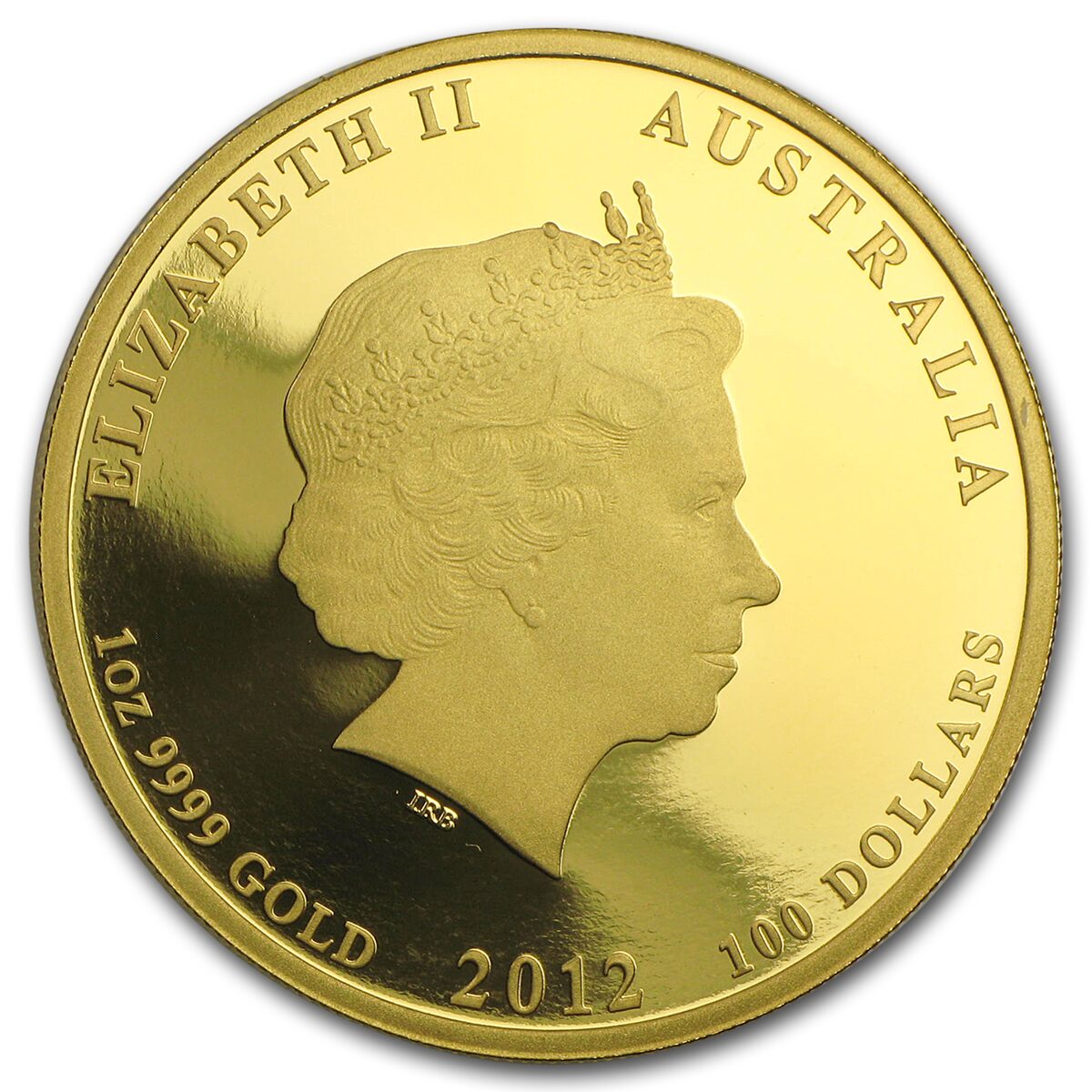 2012 Australia 1 oz Gold Lunar Dragon Proof (Series II)