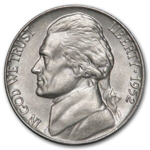 1952 Jefferson Nickel BU