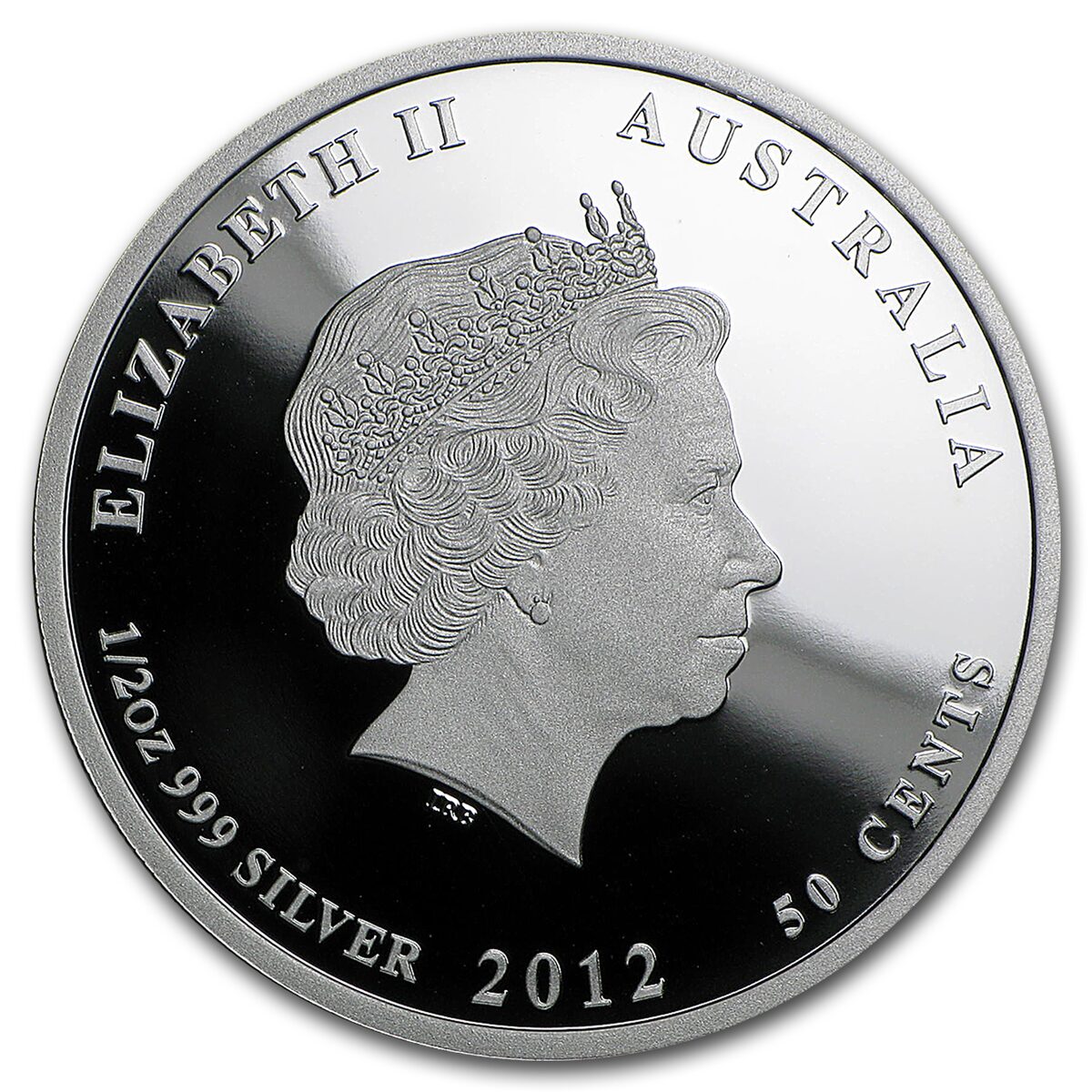 2012 Australia 1/2 oz Silver Dragon Proof (Colorized)