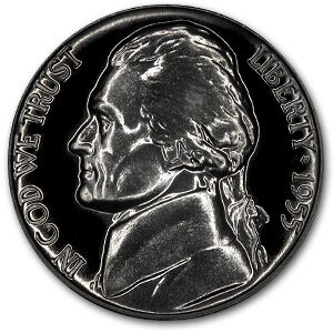 1955 Jefferson Nickel Gem Proof