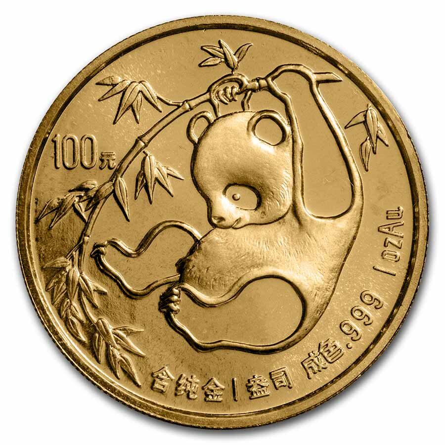 1985 1 oz Gold Chinese Panda (Light Abrasions)