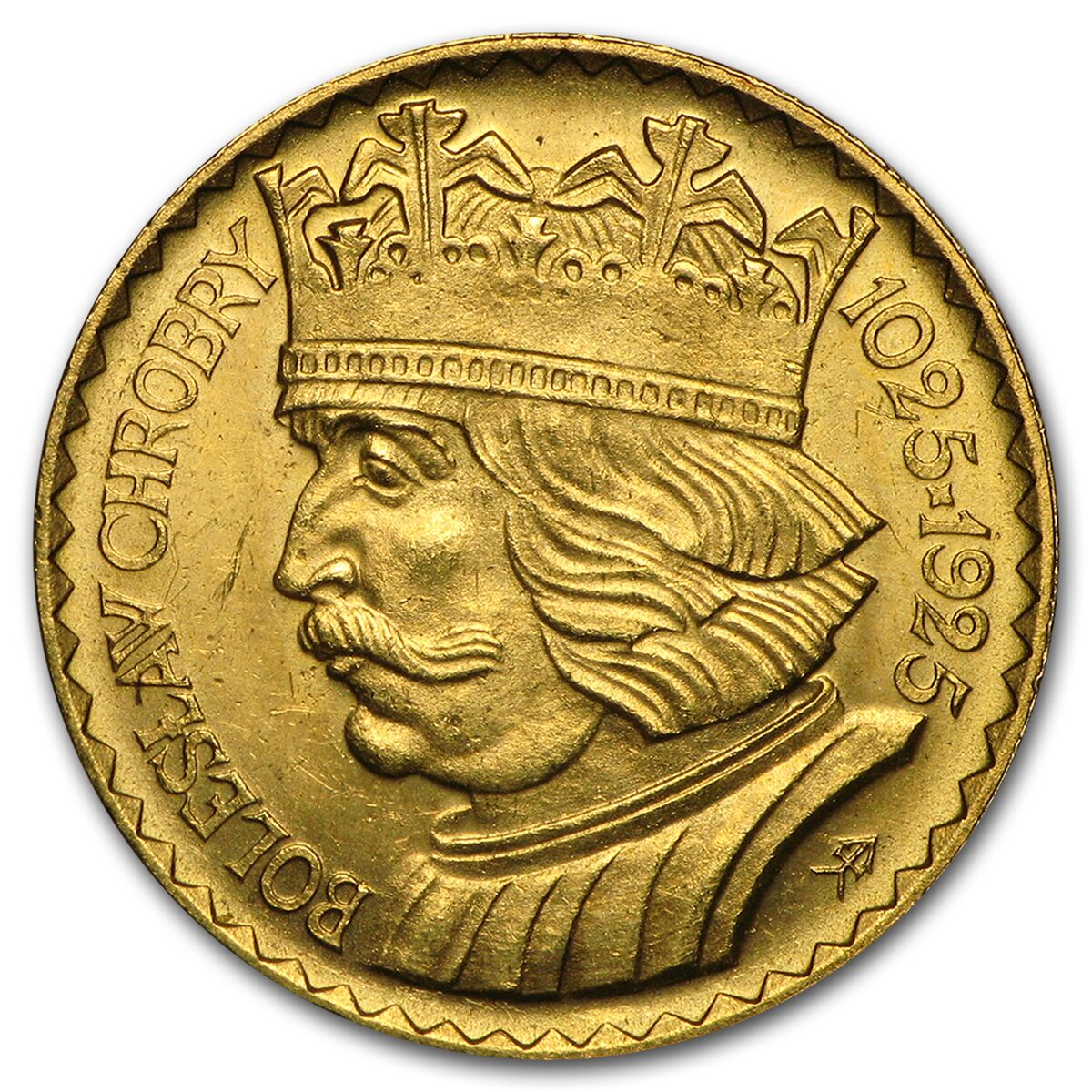 1925 Poland Gold 10 Zlotych Boleslaw BU