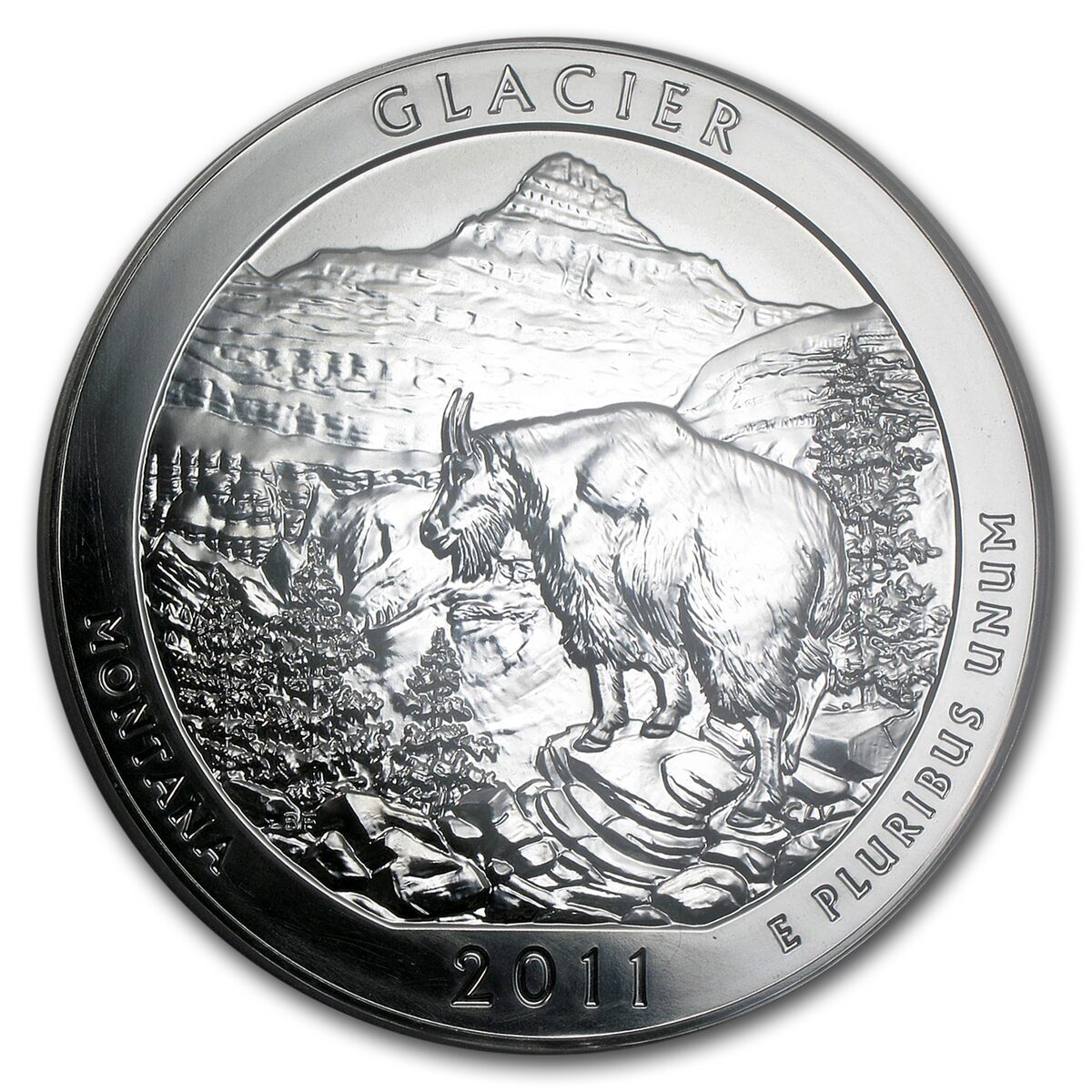 2011 5 oz Silver ATB Glacier MS-69 DMPL PCGS (FirstStrike®)