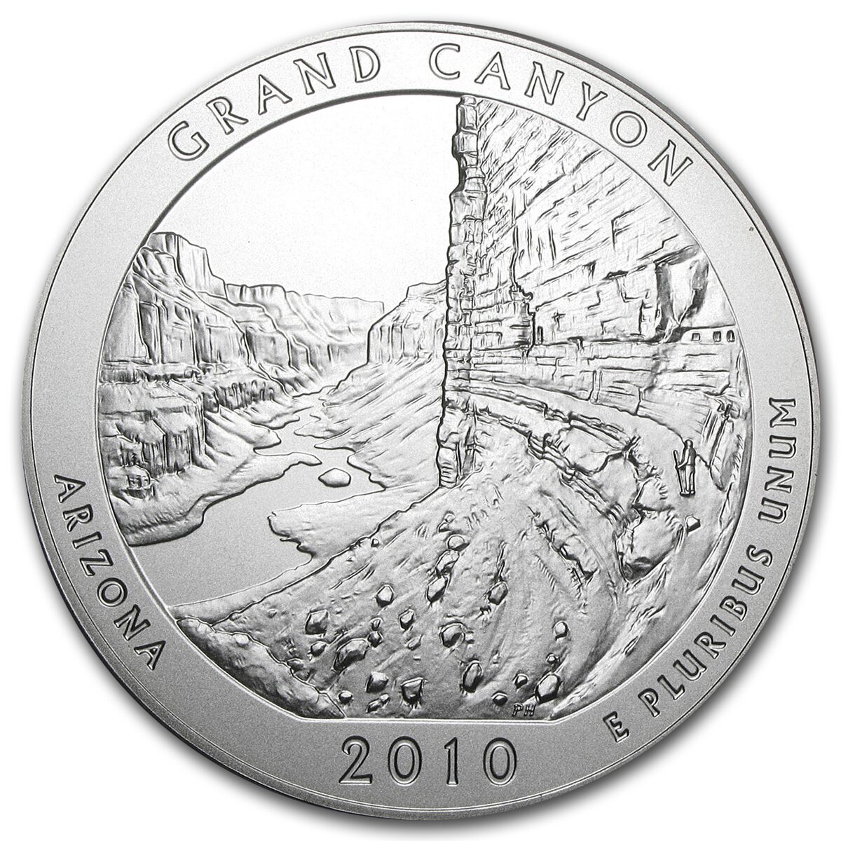 2010-P 5 oz Silver ATB Grand Canyon (w/Box & COA)