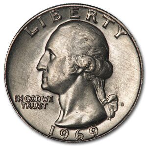1969-D Washington Quarter BU