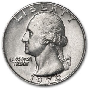 1970 Washington Quarter BU