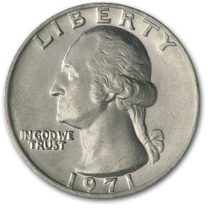 1971 Washington Quarter BU
