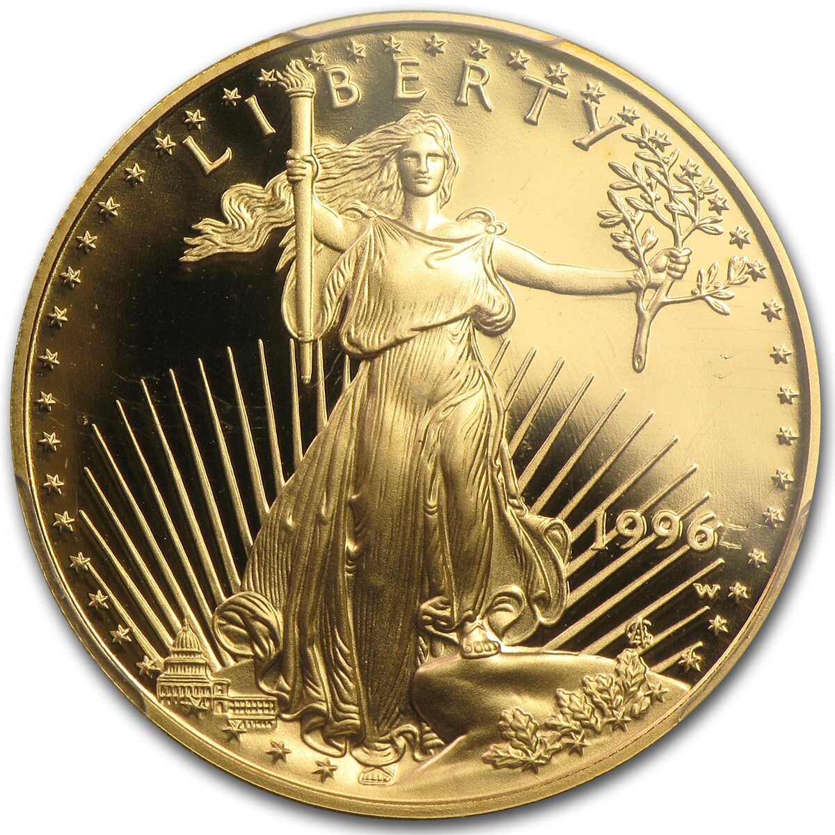 1996-W 1/2 oz Proof American Gold Eagle PR-70 PCGS