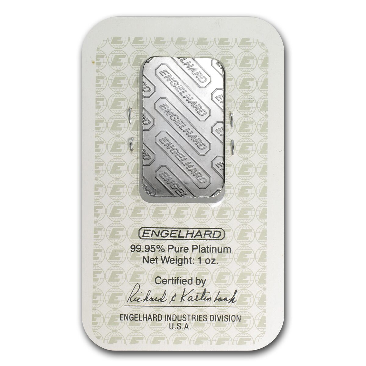 1 oz Platinum Bar - Engelhard (In Assay)