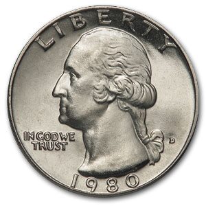 1980-D Washington Quarter BU
