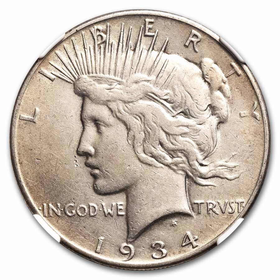 1934-S Peace Dollar VF-30 NGC